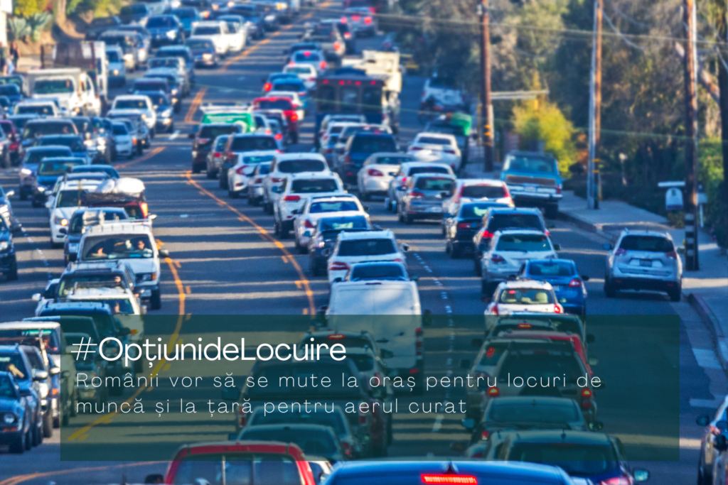 Românii vor să se mute la oraș pentru locuri de muncă și la țară pentru aerul curat