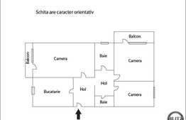 De vanzare apartament 3 camere, 64 mp utili, cu boxa si loc parcare, zona Profi