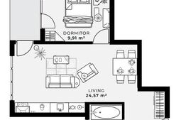 Exclusivitate! Apartament 2 camere,  terasa 14 mp, parcare,TVA INCLUS  zona Iulius Mall