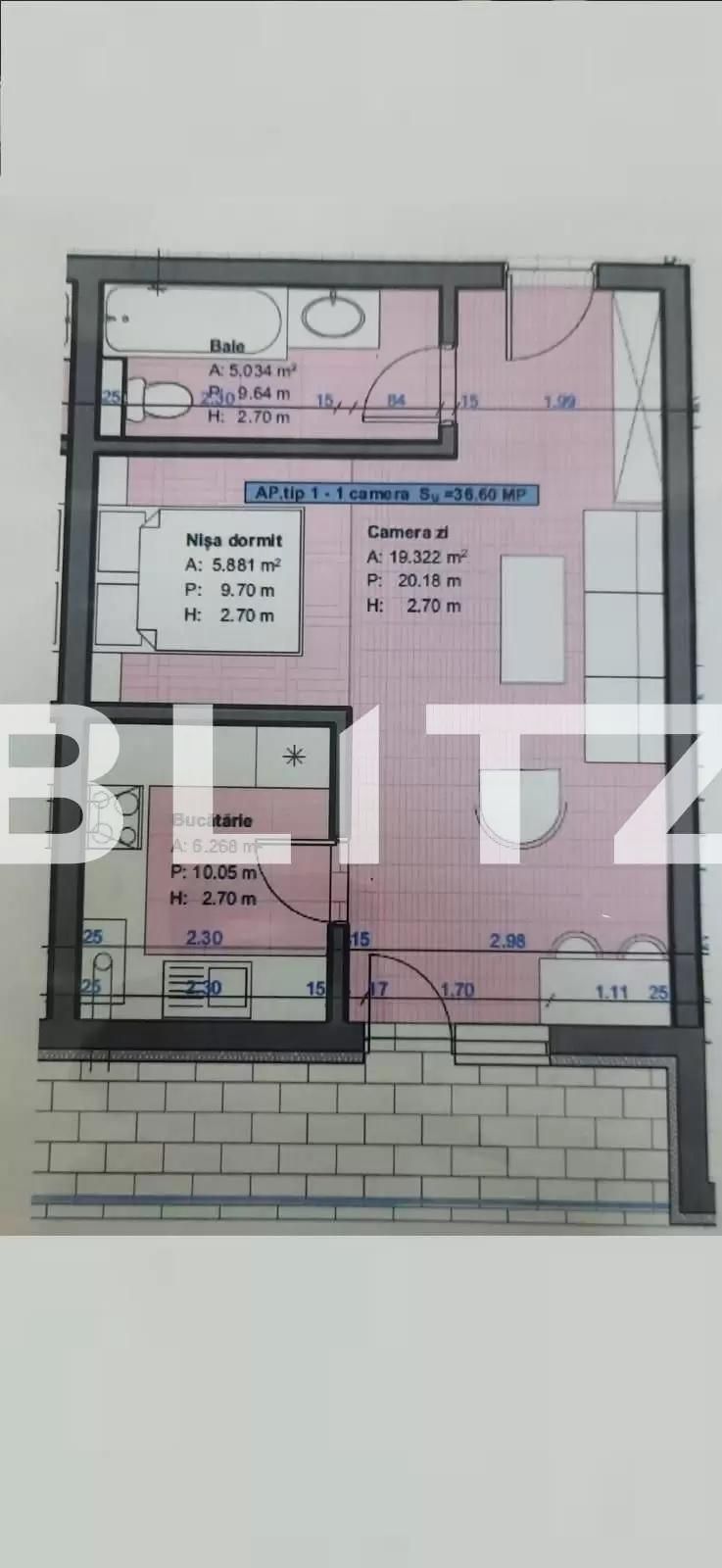 Garsonieră de vânzare Floreşti - 100636AV | BLITZ Cluj-Napoca | Poza1