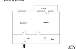 Vanzare apartament 35 mp utili plus 6 mp, zona Eremia Grigorescu, aprcare cu CF