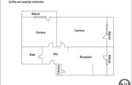 Zona Sigma Center, de vanzare 2 camere, 58 mp, cu 3 balcoane