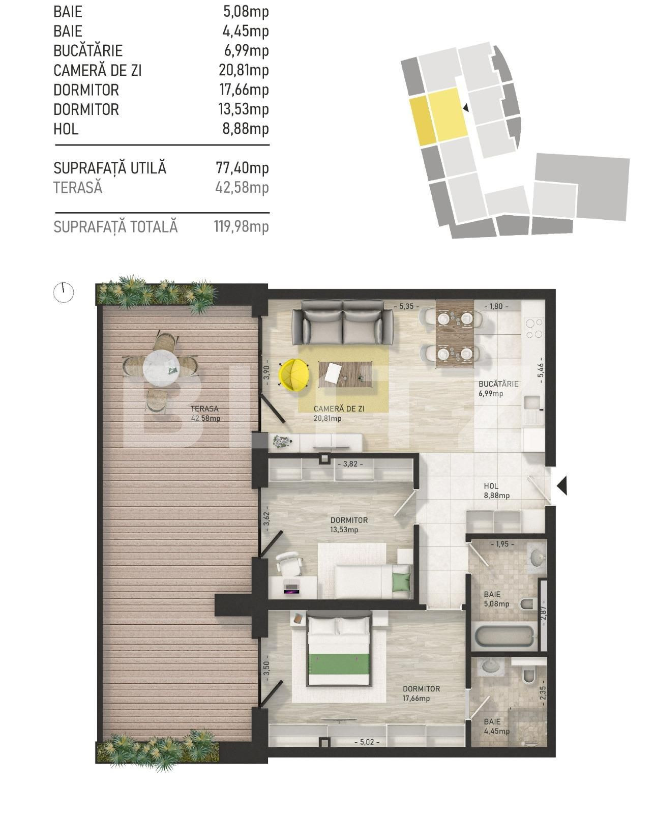 Apartament de vânzare 3 camere Central - 100951AV | BLITZ Cluj-Napoca | Poza7