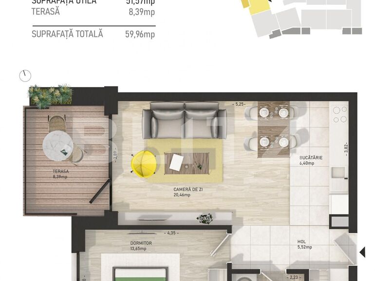 Apartament de vânzare 2 camere Central - 100956AV | BLITZ Cluj-Napoca | Poza1