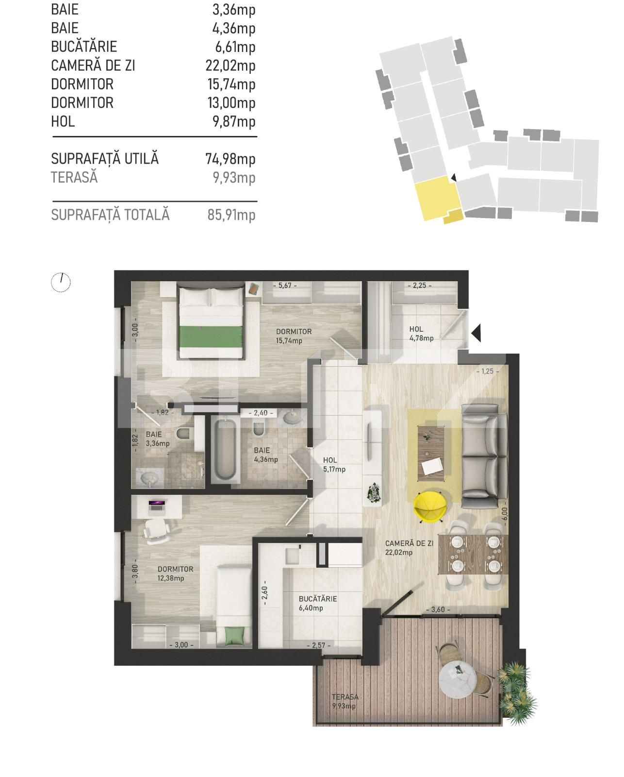 Apartament de vânzare 3 camere Central - 100961AV | BLITZ Cluj-Napoca | Poza5