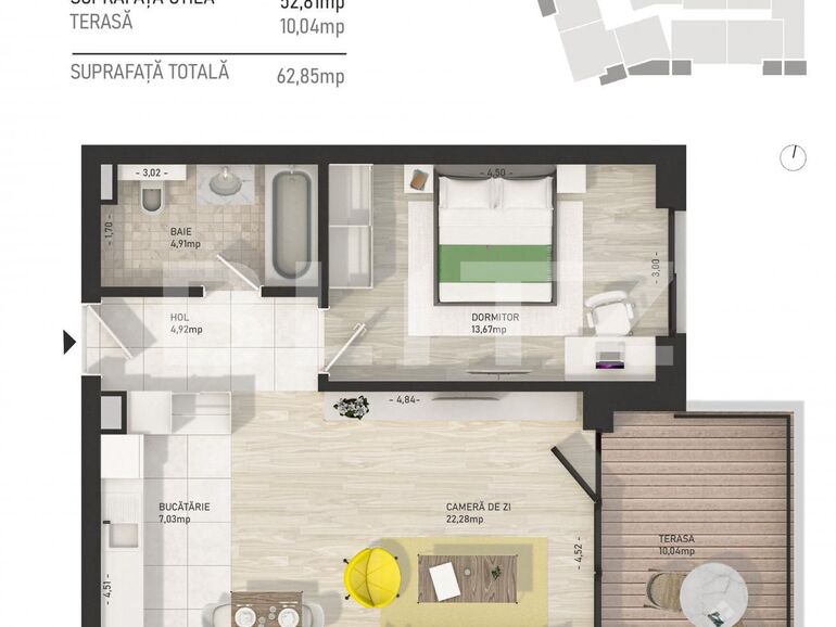 Apartament de vânzare 2 camere Central - 100963AV | BLITZ Cluj-Napoca | Poza1