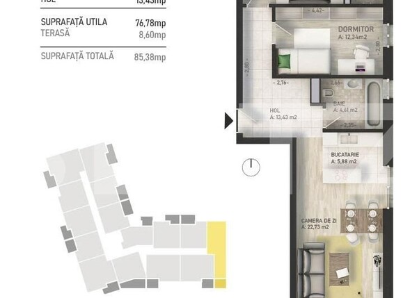 Apartament de vânzare 3 camere Central - 100964AV | BLITZ Cluj-Napoca | Poza2