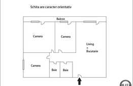 4 camere decomandate, 100 mp utili, terasa, loc parcare, orientare sudica!