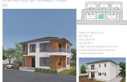 Casa individuala 110mp utili, teren 300mp in ansamblu privat, zona Terra