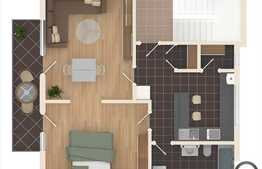 2 camere, decomandat, semifinisat, 56 mp, imobil nou, 1 parcare, zona linistita!