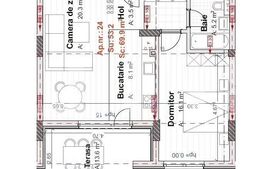 Apartament de 2 camere, finisat, 53 mp, terasa 14mp, garaj, langa Metro