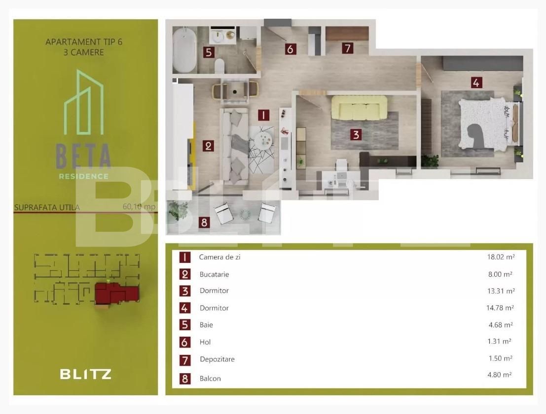 Apartament de vânzare 3 camere Iris - 101715AV | BLITZ Cluj-Napoca | Poza4