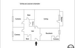 Apartament de vanzare 3 camere decomandate, 65.4 mp utili in zona Piata Zorilor