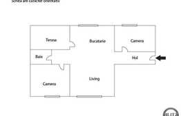 Vanzare 3 camere, decomandat, semifinisat, imobil nou, zona linistita