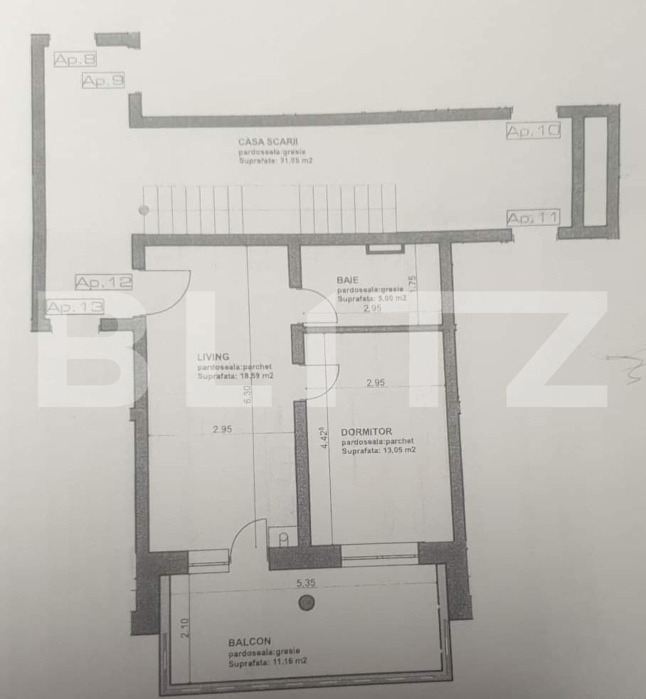Apartament 2 camere tip studio, modern, 36 mp, Sanpetru