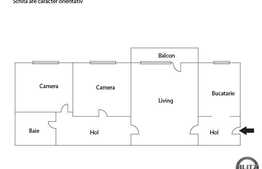 Apartament 3 camere, semidecomandat, 54 mp, boxe la subsol, zona Aleea Retezat