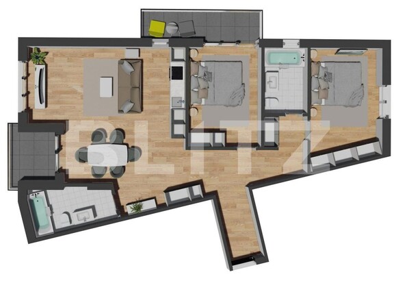 Apartament de vânzare 3 camere Floreşti - 102360AV | BLITZ Cluj-Napoca | Poza2