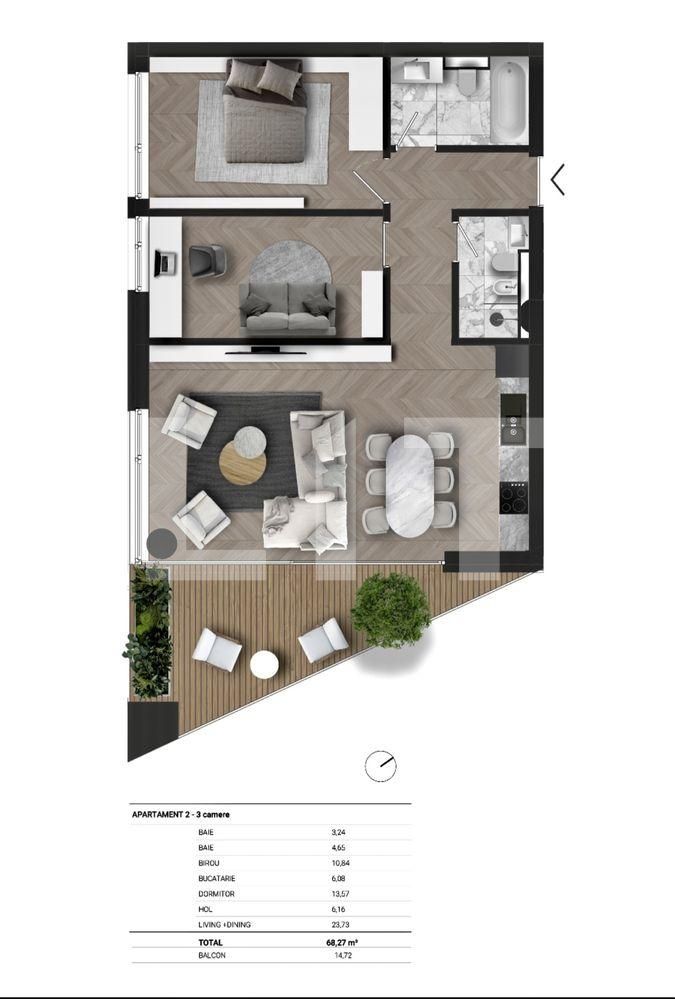 Apartament de vânzare 3 camere Grigorescu - 102366AV | BLITZ Cluj-Napoca | Poza1