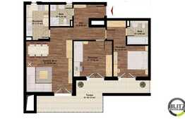 Conditii lux, suprafete vitrate generoase, 77,44 mp utili si terasa 20.13 mp