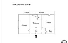 Vanzare 2 camere, 56 mp utili, decomandat, etaj intermediar, partial mobilat.