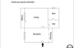 Vanzare apartament 1 camera 38 mp, zona UMF, cu parcare
