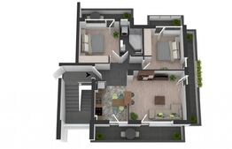 Apartament exclusivist, 3 camere, garaj si boxa, imobil tip vila, Apahida