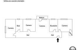 Apartament 4 camere, semidecomandat, 78 mp utili, parcare, zona strazii Bucium