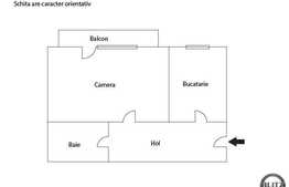 Vanzare 1 camera, decomandat, 38 mp utili, garaj, zona Vila Rosa!