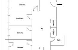 Apartament cu 3 camere de vanzare, 65 mp, decomandat, cu garaj, zona Kaufland