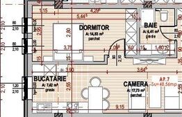Apartament 2 camere, 49 mp utili, zona Somesului