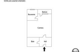 Apartament de vanzare, 1 camera, etaj intermediar, boxa la subsol!