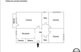 Apartament de vanzare, 3 camere, etaj intermediar, zona Billa!