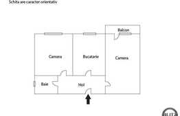 Apartament 2 camere, decomandat, 53 mp utili, semifinisat, zona strazii Anina