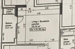 Apartament 3 camere 67 m2, bloc nou, semifinisat zona Vivo