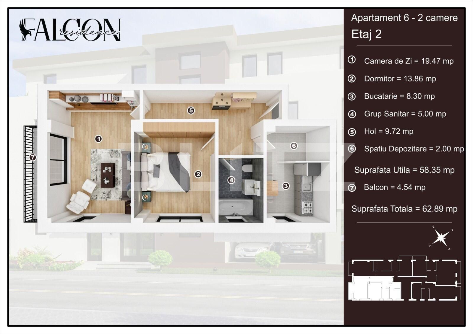 Apartament de vânzare 2 camere Tractorul - 106415AV | BLITZ Brașov | Poza1