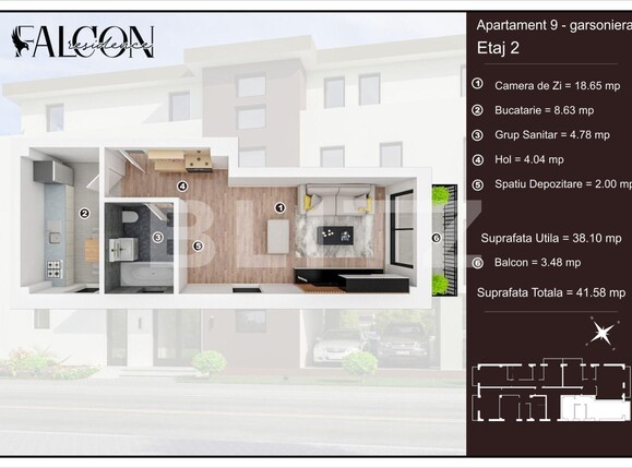 Garsonieră de vânzare Tractorul - 106422AV | BLITZ Brașov | Poza1