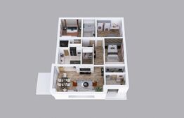 Casa eco cu panouri fotovoltaice, 4 camere, plan parter, 120mp utili, Harman