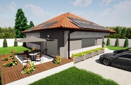 Casa eco cu panouri fotovoltaice, 4 camere, plan parter, 120mp utili, Harman