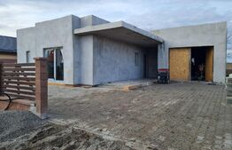 Casa individuala stil mediteranean, stadiu nefinisat, 126mp utili, 500mp teren, zona Sanpetru