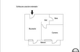 1 camera de vanzare, 32 mp, semifinisat, zona usor accesibila, etajul 1!