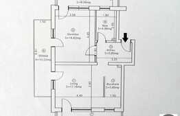Apartament cu 2 camere, decomandat, 50 mp plus 3 terase de 27 mp