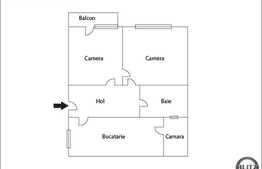 Apartament 2 camere, decomandat, 62,2 mp utili, boxa la subsol, zona centrala