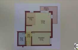 2 camere, 55.3 mp, semifinisat! Orientare Sud-Vestica! Zona linistita! Parcare