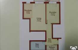 2 camere, 62.4 mp, semifinisat! Zona de interes! Etaj intermediar!  Loc parcare!