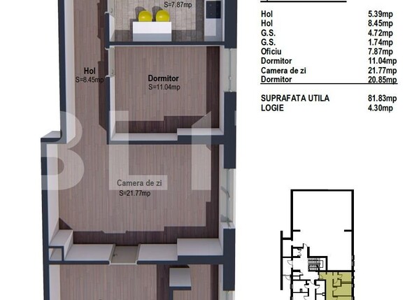 Apartament de vânzare 3 camere Iris - 108701AV | BLITZ Cluj-Napoca | Poza1