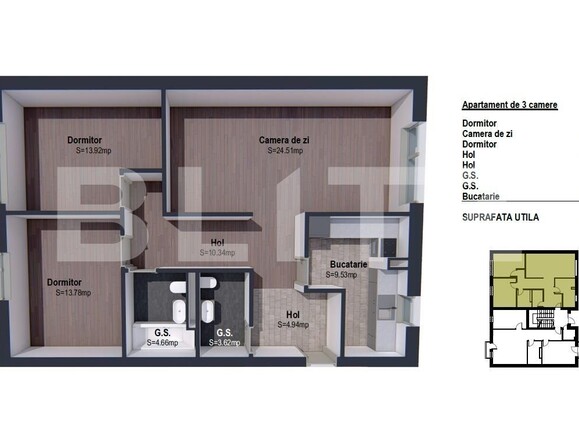 Apartament de vânzare 3 camere Iris - 108702AV | BLITZ Cluj-Napoca | Poza1