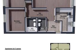 Blitz va propune spre vanzare un apartament spatios, semifinisat intr-o zona linistita