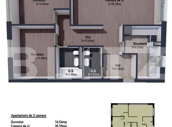 Apartament de vânzare 3 camere Iris - 108707AV | BLITZ Cluj-Napoca | Poza1