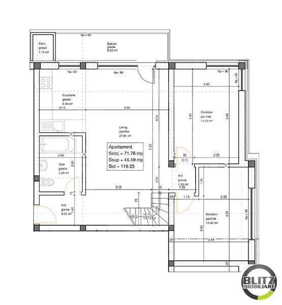 Garsonieră de vânzare Floreşti - 10913AV | BLITZ Cluj-Napoca | Poza1