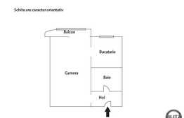 Garsoniera, 24 mp utili, nemobilata, finisata modern, zona strazii Rasaritului